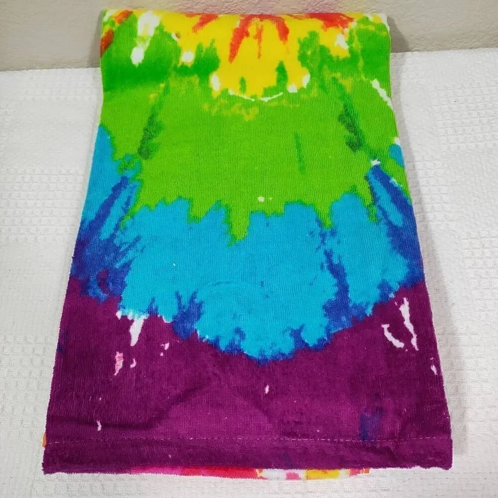 Rainbow Tie Dye Beach Towel -P